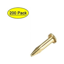 Uxcell Carbon Steel Tiny Nail for DIY Decorative Pictures Wooden Boxes Household Accessories 0.24" x 0.09" Brass 200pcs