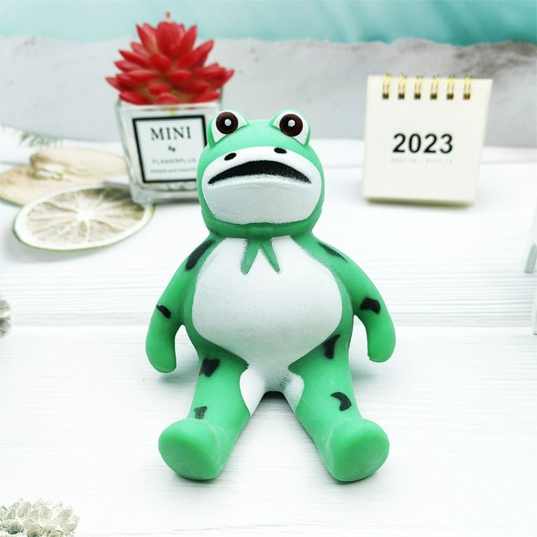 Sunisery Frog Squeeze Toy Squishy Frog Stress Relief Balls Stretch Fidget  Animal Shaped Toys Birthday Xmas Gift for Adults Kids 