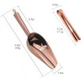 thumbnail image 2 of Stainless Steel Ice Scoop and Ice Tongs Small, Round Bottom Bar Ice Utility Scoop, 6 Inches Serving Tongs with Teeth for Large Cubes, Freezer, Ice Bucket Copper, Set of 3 (Rose Gold), 2 of 7