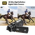 thumbnail image 3 of 4K Digital Video WiFi DV Recorder 56MP 18X Digital Zoom 3.0 Inch IPS Touchscreen Supports Face Detection IR -shake with 2pcs Batteries + Remote Control + Carry Bag + External Microphone, 3 of 7