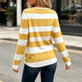 thumbnail image 3 of Diufon Striped Long Sleeve Shirt for Women Color Block Round Neck Pullover Tops Soft Comfy Tunic Basic Tees, 3 of 8