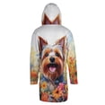 thumbnail image 2 of Welcome Spring Summer Yorkshire Terrier Portrait Flower Blue Sky All Over Print 3D Hooded Duffle Toggle Coat Yorkie Dog Lover Gifts - 12001, 2 of 6