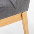 thumbnail image 5 of Noble House Caruso Mid-Century Modern 5 Piece Dining Set, Dark Gray and Natural Oak, 5 of 11