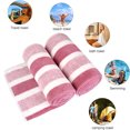 thumbnail image 5 of NC 2 Piece Bath Towel Set, Double Stripe Microfiber Soft Fast Drying Towels, Pink, 5 of 5