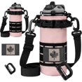 thumbnail image 1 of SHIQI-Laser Cut Tactical Molle Water Bottle Holder, Drawstring Top Closure Sports Water Bottle Pouch Carrier with Shoulder Strap for 0.5L-1L Water Bottle, 1 of 4