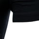 thumbnail image 5 of Blusas y camisas de manga corta y cuello redondo para hombre, blusas informales de verano de color liso con cuello redondo y mangas cortas irregulares, blusa de poliéster para hombre., 5 of 8