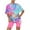 Multicolor, variant on Iyufng Womens Pajama Sets,Pajama Sets for Women Plus Size,Women's Solid Short Sleeve Lettuce Trim Top Shorts 2 Piece Outfits Pajama Set,Sleepwear Sets