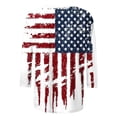 thumbnail image 5 of Pxxlle 250 Anniversary USA Flag Shirts for Women Plus Size 3/4 Sleeve 4th of July T Shirts Summer Casual Crewneck Tops for Independence Day S, 5 of 6
