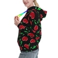 thumbnail image 2 of Salouo Cherry Pattern Hoodie Sweatshirts for Women, Autumn Pullover Hoodie Workout Sweat Women's Long Sleeve Preppy Sweatshirts-XX-Large, 2 of 7