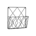 thumbnail image 1 of Wall-mounted newspaper holder Newspaper shelf Storage rack Black Drag, 1 of 5