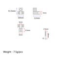 thumbnail image 4 of Miangastore Accessoires d'Instruments de Musique Métal 2 Pcs 0.45 Po X 0.39 Po X 0.19 Po, 4 of 8