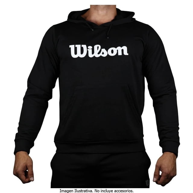Sudadera Wilson Talla CH Deportiva con Capucha y Bolsa Canguro Negra