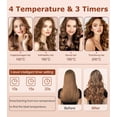 thumbnail image 4 of Rizador de pelo automático, rizador automático con 4 temperaturas y 3 temporizadores, apagado automático, antiescaldaduras, varita rizadora giratoria antienredos para peinar el cabello, rosa, 4 of 5