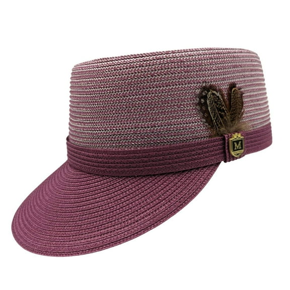 Men's Braided Two Tone Legionnaire Hat in Dusty Rose H-67