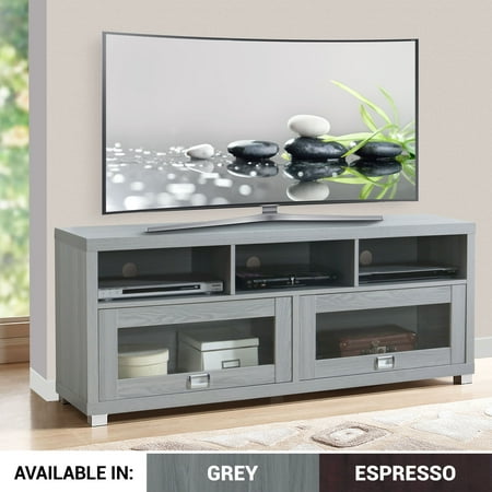 Techni Mobili 58" Durbin TV Stand for TVs up to 75", Espresso or Grey Wood