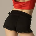 thumbnail image 4 of Hotiary Girls Athletic Ruffle Shorts Stretch Shorts Kids High Waisted Yoga Dance Gymnastics Shorts Black for 6-14Y, 4 of 8