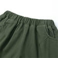 thumbnail image 4 of Povozer Toddler Boy Elastic Waist Pull On Cotton Shorts for Littler Kids Boys(Green,2-3Y), 4 of 5