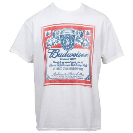 Budweiser King of Beers Vintage Label T-Shirt, Small