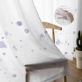 thumbnail image 5 of Purple Leaves, Sheer Curtains 72 Inches Long 2 Panels Set, Window Sheer Curtains for Living Room/Bedroom, Eucalyptus Botanical Modern White Light Filtering Rod Pocket Curtain 52'' x 72'' x 2, 5 of 7