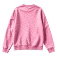 thumbnail image 4 of Girls Leopard Print Crewneck Sweatshirt Long Sleeve Ribbed Cuffs Casual Loose Fit Fall Pullover Sweatshirt, 4 of 4
