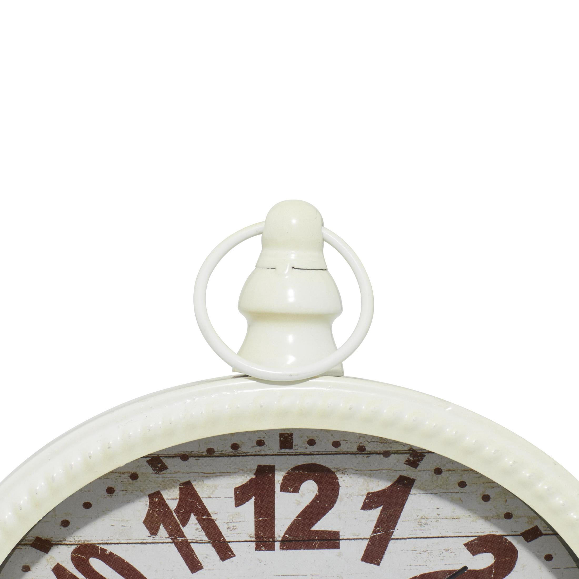 DecMode 9" Black Metal Ring Top Clock, Set of 4