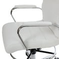 thumbnail image 6 of BizChair Mid-Back White LeatherSoft Drafting Chair with Adjustable Foot Ring and Chrome Base, 6 of 13
