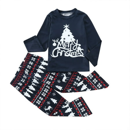 

Christmas Pajamas for Family Parent-Child Outfit Winter Fall Tree Print Tops Pants Clothes Xmas Matching Pajama Sets