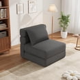 thumbnail image 1 of Yeshouse Sofá cama futón plegable convertible de lino moderno con almohada, colchón plegable que ahorra espacio para sala de estar, dormitorio, habitación de invitados y oficina en casa, 1 of 6