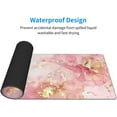thumbnail image 4 of Pink Gold Marble Gaming Mouse Pad, Luxury Waterproof and Non-Slip Mousepad, Extended XL 31.5 x 11.8inches Desk Mat, 3mm Thick Rubber Base Desk Pad for Office Home, 4 of 7