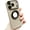 Gray, variant on Magnetic Designed for iPhone 13 Pro Max Case,[Compatible with ][Military Grade Drop Protection&Camera Lens Protector Cover],Matte Logo View Hard PC Shockproof Protective Cover,White
