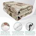 thumbnail image 4 of Full Quilt Set 78''x90'', Coffee Lightweight Bedspread Coverlet Set with 2 Pillow Shams, Beige Farmhouse Retro Beans Latte Tea Cup Funny Breathable All Season Quilt Bedding for Bedroom/Guest Room, 4 of 9