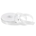 thumbnail image 1 of Unique Bargains 3/4 Inch 25 Yard Satin Ribbon Grosgrain Thin Solid Silk Wedding Bouquet Ribbon for Gift Wrapping Pure White, 1 of 7