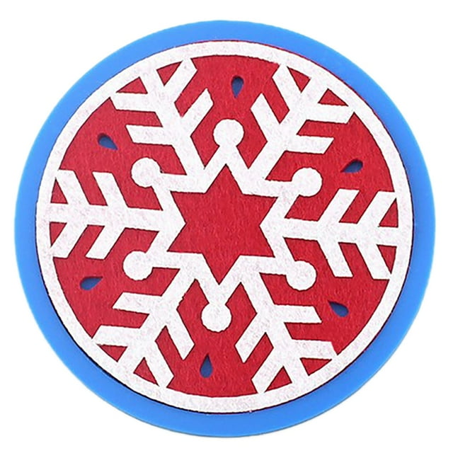 Christmas Absorbent Coaster Xmas Tree Snowflake Coaster Silicone Drink Coaster