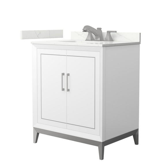 Wyndham Collection Wch515130s-Qtz-Us3mxx Marlena 30" Free Standing Single Basin Vanity Set
