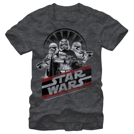 Men s Star Wars The Force Awakens Captain Phasma Stormtroopers Graphic Tee Charcoal Heather 4X Large