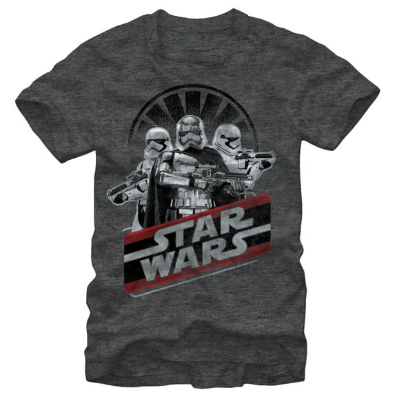 Men's Star Wars The Force Awakens Captain Phasma Stormtroopers Graphic Tee Charcoal Heather 3X Large