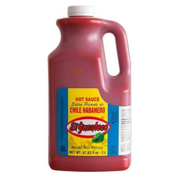 El Yucateco Red Chile Habanero Hot Sauce Bulk, 67.63 oz - Case of 2