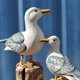 thumbnail image 4 of KAIYANG piezas de adorno con forma de ave marina, estilo mediterráneo, pájaro de madera, figura artística, artesanía decorativa, 4 of 5