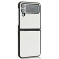 thumbnail image 5 of for Samsung Galaxy Z Flip 3 Aramid Case,Carbon Carbon Fiber Texture Leather Phone Cases for Samsung Z Flip 3 case Shell Aramid Fiber Super Light Phone Shell Have Strong Impact Resistance,White, 5 of 6