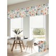thumbnail image 5 of 2 Pack Summer Ocean Valance for Window Vintage Nautical Sea Turtles Shells Corals Starfish Kitchen Valance Rod Pocket Short Curtain Topper Decorative Window Treatment for Living Room Bedroom 54"x18", 5 of 9