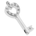 thumbnail image 2 of Colgante de recuerdo de urna de cenizas conmemorativa con diamantes de imitación "Tú tienes la llave de mi corazón", 2 of 2