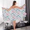 thumbnail image 6 of Coolnut Beautiful Floral Pattern Bath Towels with 1 Washcloth, 27"x54" + 12"x12"100% Cotton Bathroom Towels Set, Ultra Absorbent and Super Soft Bath Towel for Hotel, Home, 6 of 6