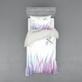 thumbnail image 1 of Ambesonne Abstract Bedding Set 3 Pcs, Dragoflies on, Twin XL, Violet Pink and Blue, 1 of 3
