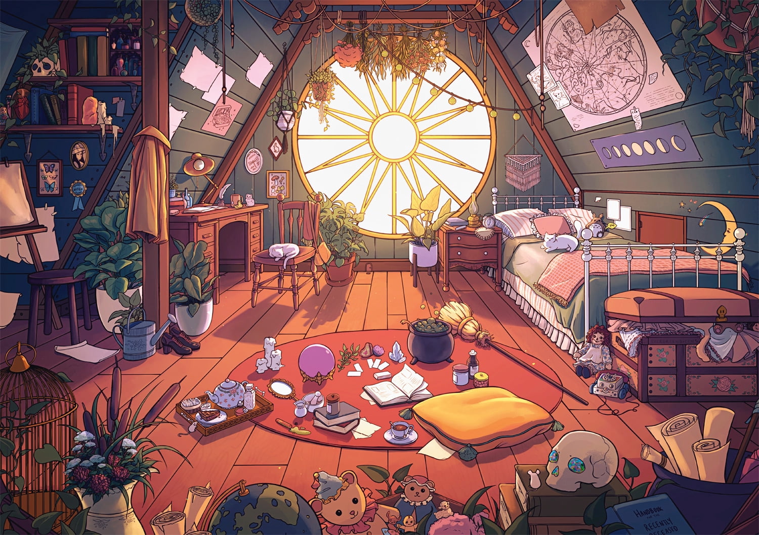 Buffalo Games Bonjour Messy Room 500-Piece Interlocking Jigsaw Puzzle for Adults Ages 14-99 Years