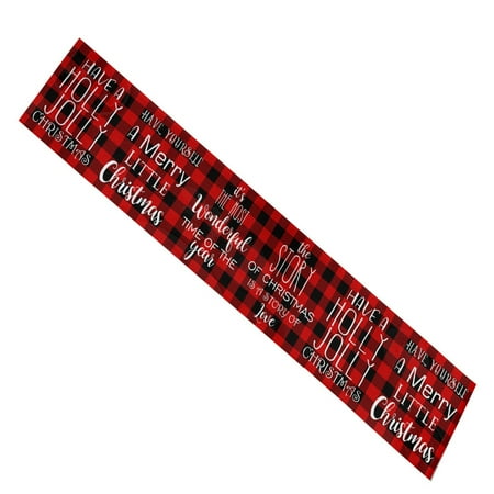 

Premium Christmas Table Runner Red Black Checkered Seasonal Winter Holiday Machine Washable Kitchen Dining Table Decoration For Christmas New Year Family