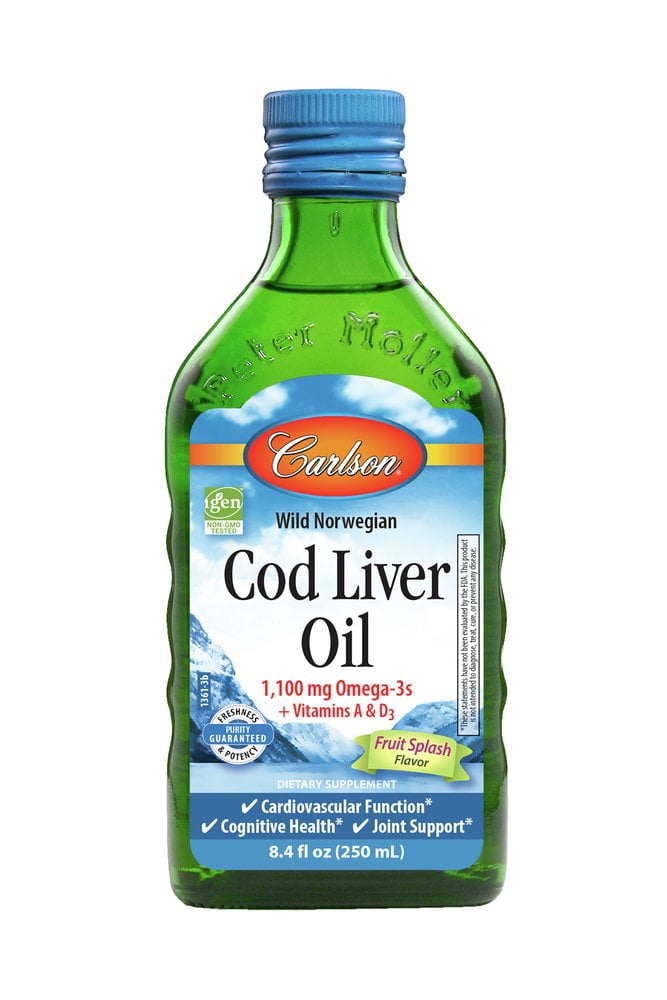Cod Liver Oil Fruit Splash Carlson Laboratories 8.4 fl oz (250 ml) Liquid