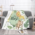 thumbnail image 2 of XMXT Flannel Throw Blanket for Couch, Cartoon Animal Boy Bed Sofa Decor Blankets for Home Bedroom, 60 x 50 inches, 2 of 9