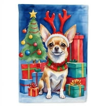 Chihuahua Christmas Reindeer Garden Flag
