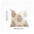 thumbnail image 2 of OCCOA Vintage Floral Print Throw Pillow Cover, Soft Linen Cushion Case for Sofa Couch Bed, 4 Colors Neutral Farmhouse Home Decor, Red, 2 of 7