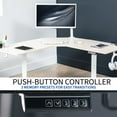 thumbnail image 5 of VIVO Electric 47" x 47" Corner Standing Desk, Light Wood Table Top, White Frame, 5 of 8